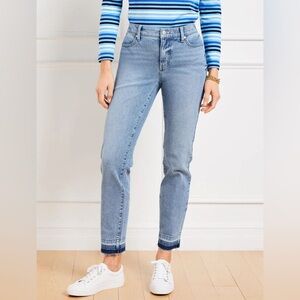NWOT Talbots Size 4 Pelham Wash Denim Slim Ankle Jeans Cotton-Poly-Spandex